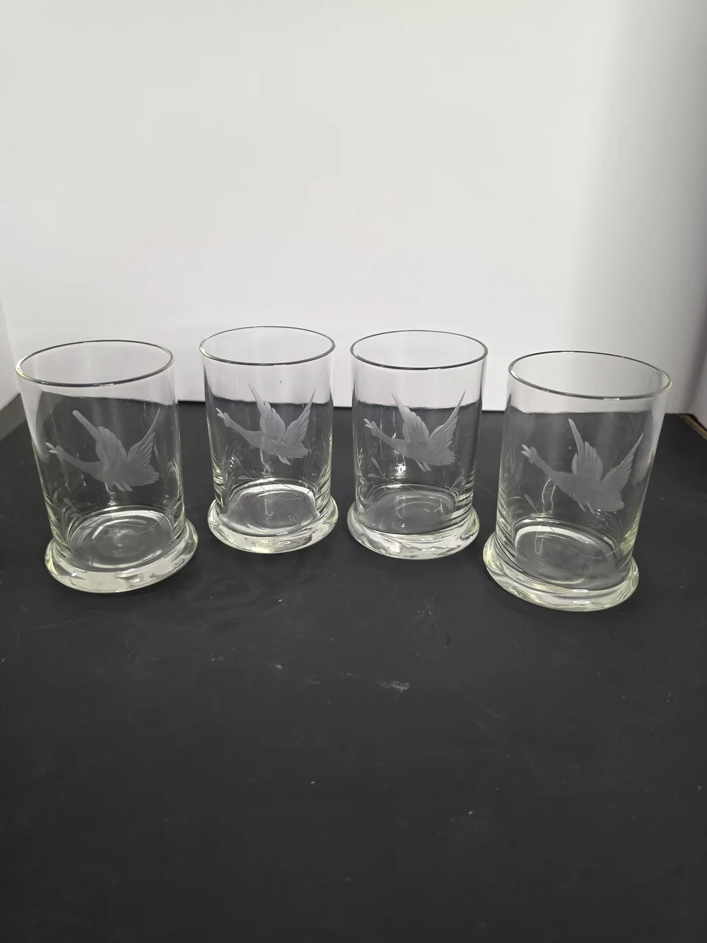 Libbey Clear Etched Flying Duck Tumbler Set - Clear